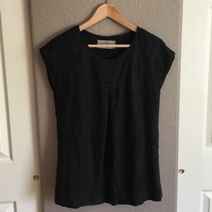 LinenCloud Black Linen Top